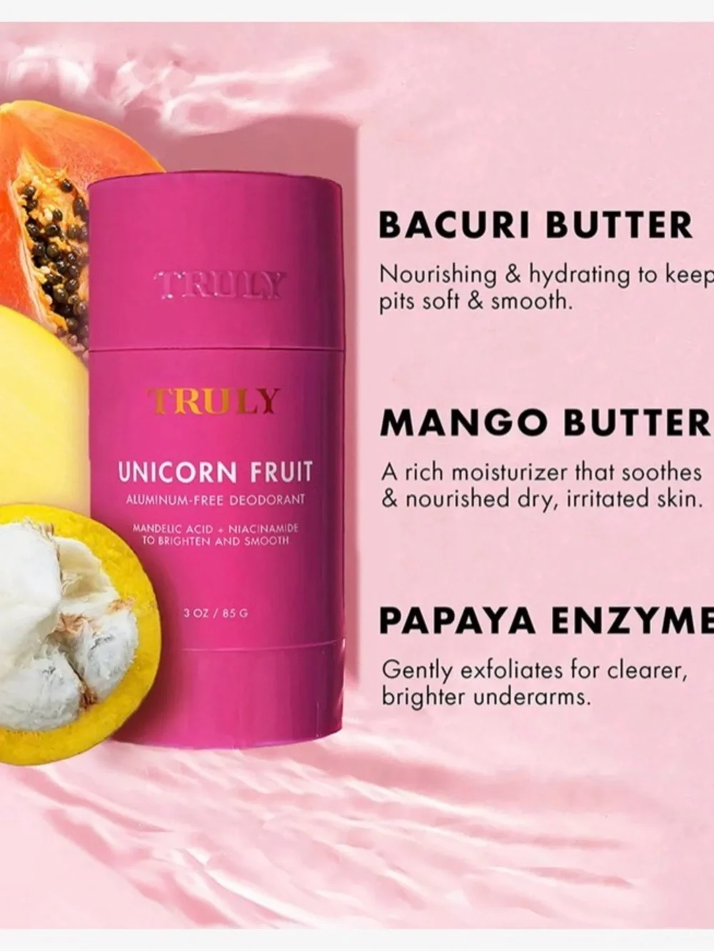 TRULY Deodorant Unicorn Fruit - Hot Pink